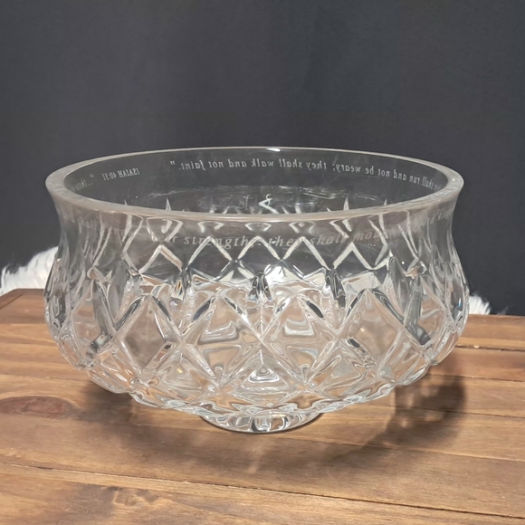 Waterford Other - Vintage Waterford Crystal Lismore Etched Bible Verse Bowl